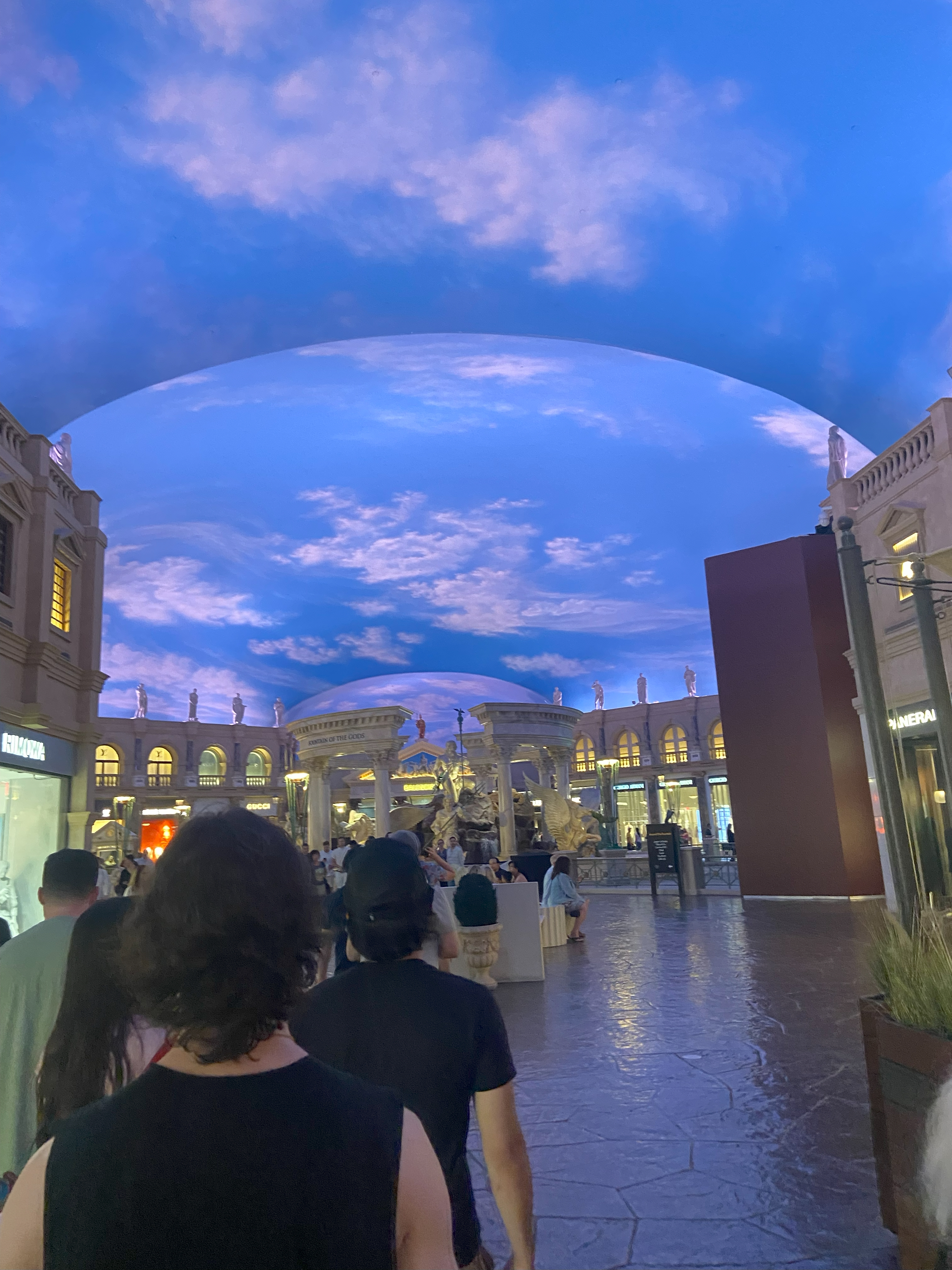 Shopping area in cesars palace